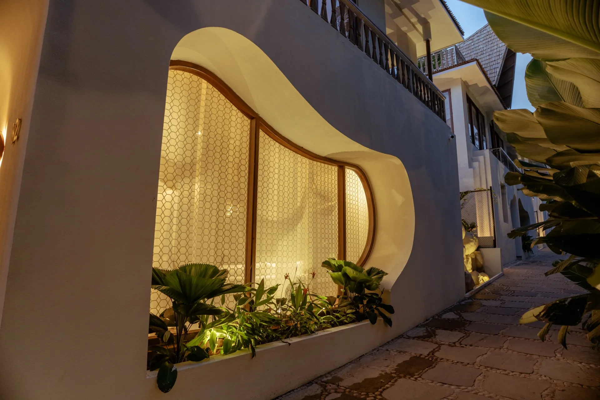Villa exterior with pool