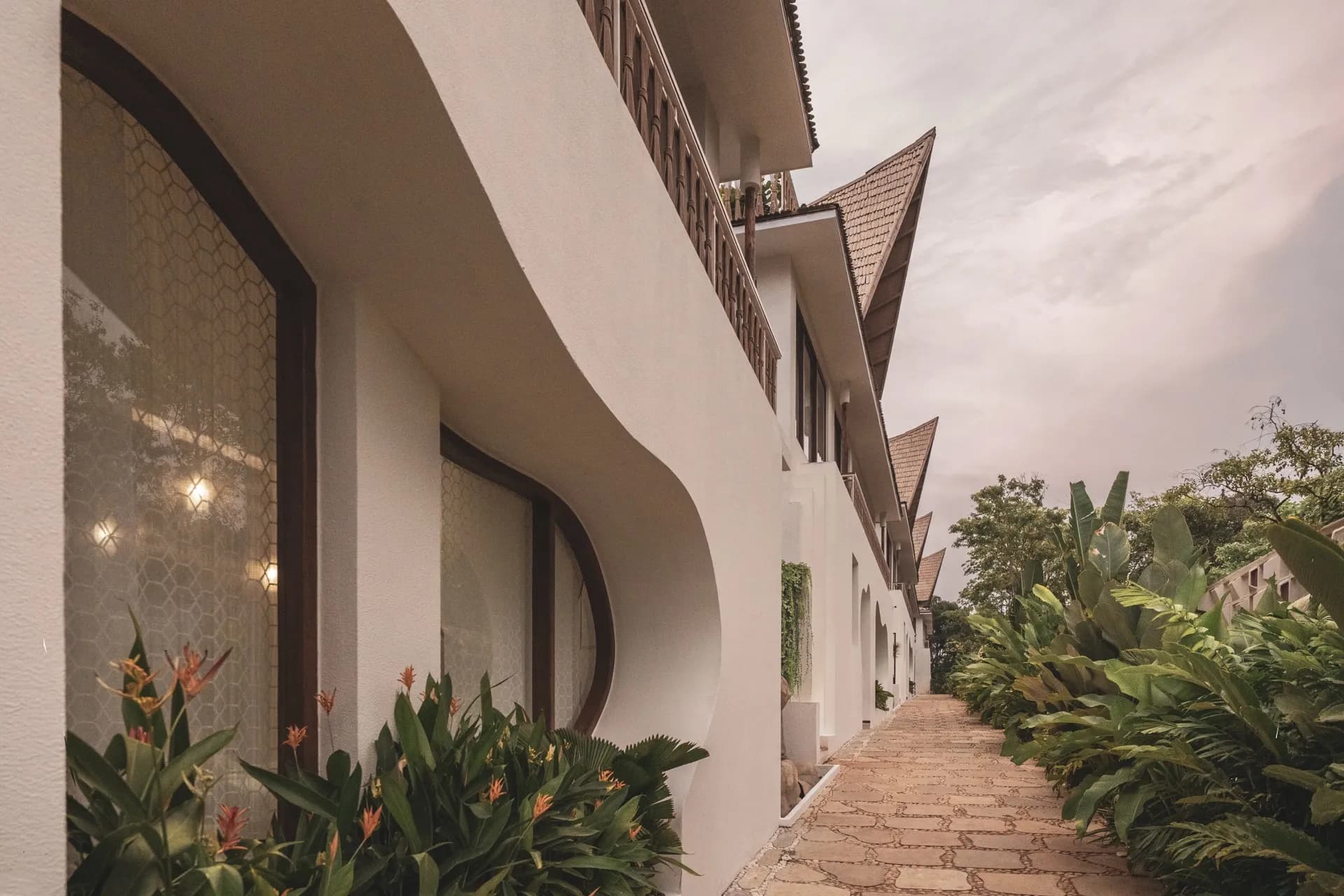 Villa exterior aerial
